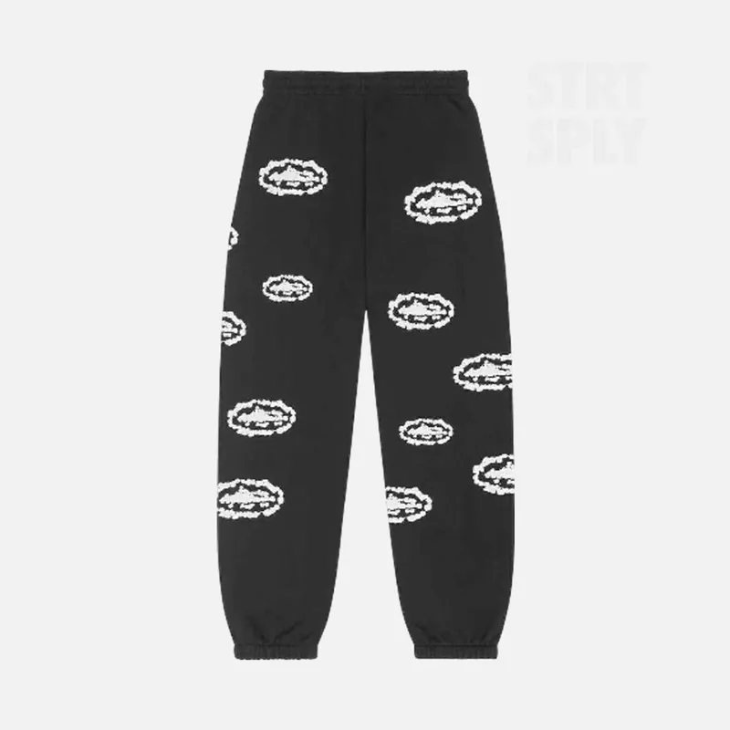 Denim Tears x Corteiz RTW Cotton Wreath Sweatpants - Black