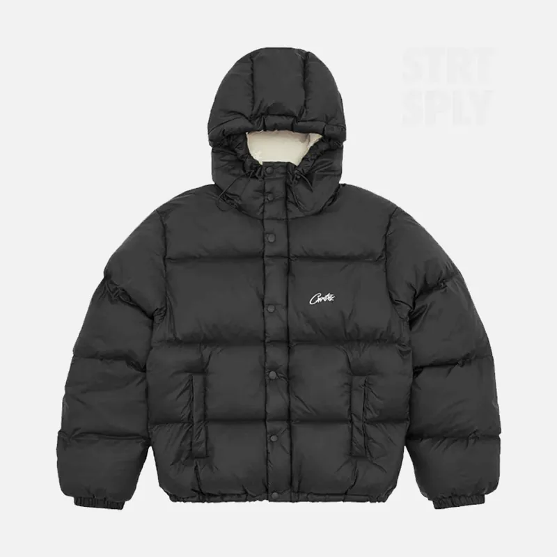 Corteiz RTW Bolo V2 Puffer Jacket - Black / Cream