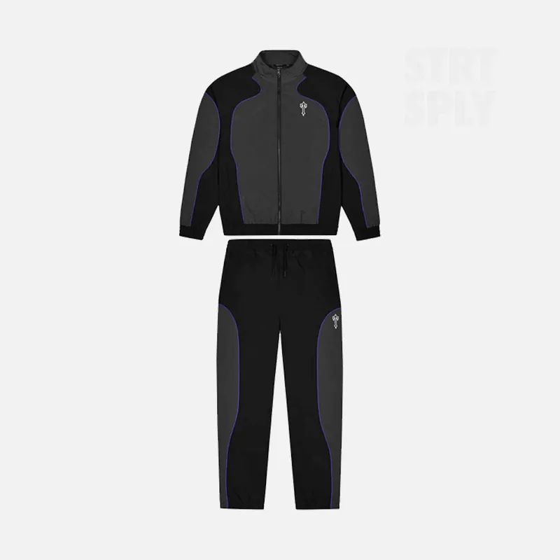 Trapstar Foundation Shell Tracksuit - Black / Grey