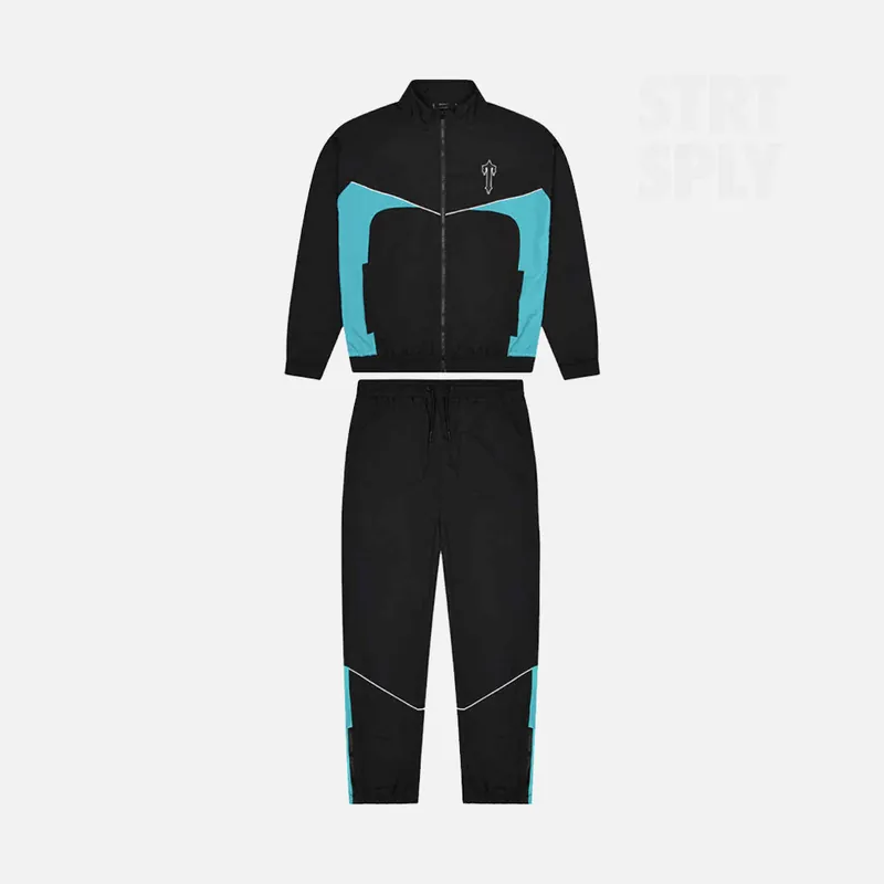 Trapstar Irongate Shell Tracksuit - Black / Teal