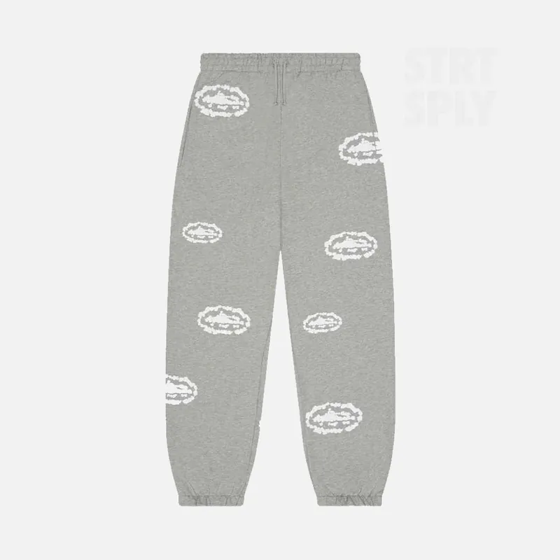 Corteiz RTWx Denim Tears Island Wreath Sweatpant - Heather Grey