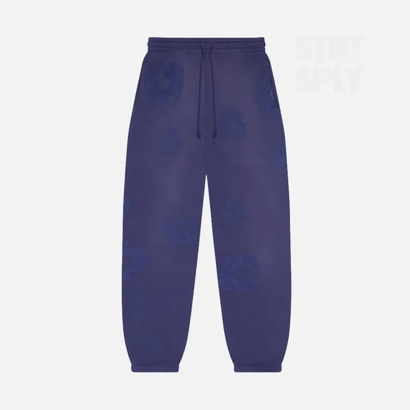 Denim Tears Mono Cotton Wreath Sweatpant - Blue