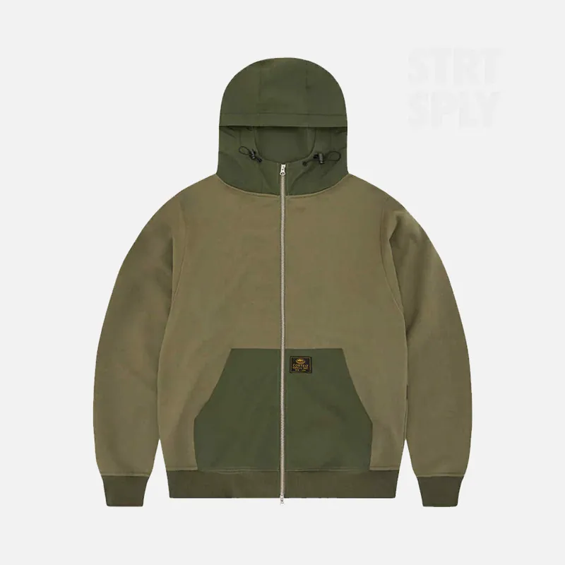 Corteiz RTW Guerillaz Ripstop Zip Hoodie - Olive