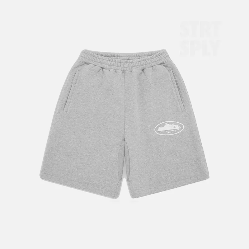 Corteiz RTW Island Puff Print Sweatshort - Grey