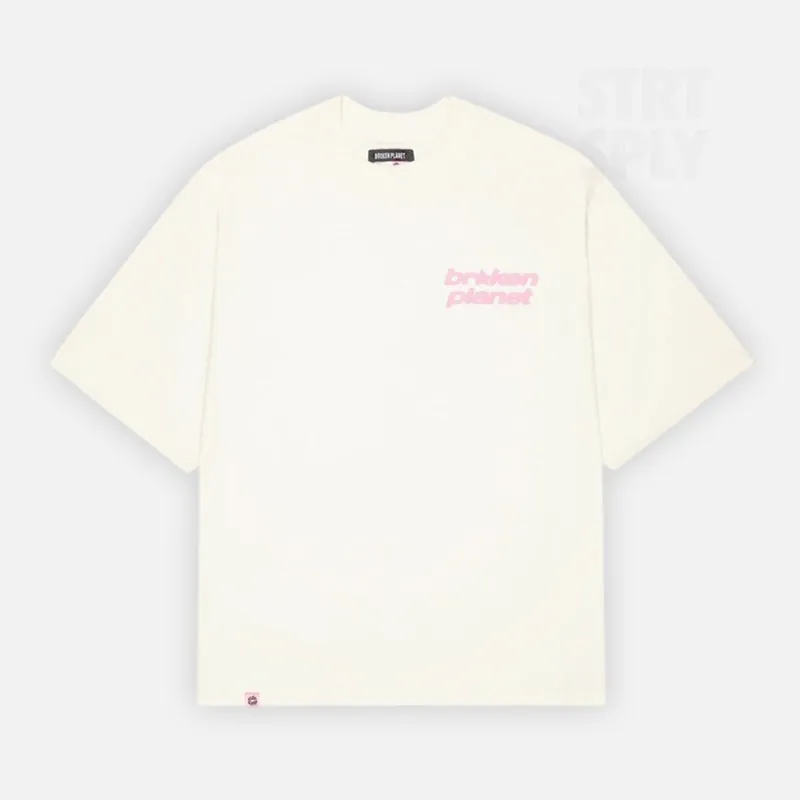 Broken Planet Star Logo T-Shirt - Vanilla White