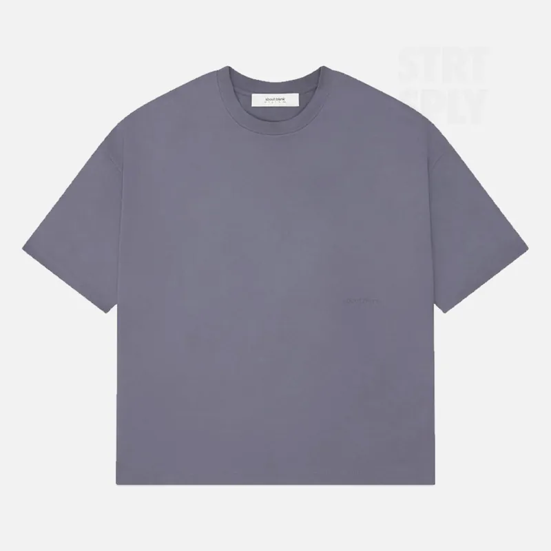 about:blank Washed Box T-Shirt -Smoke Blue