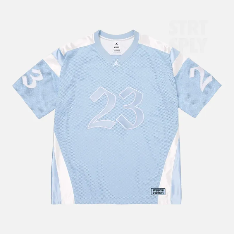Supreme x Air Jordan Warm Up Jersey - Light Blue