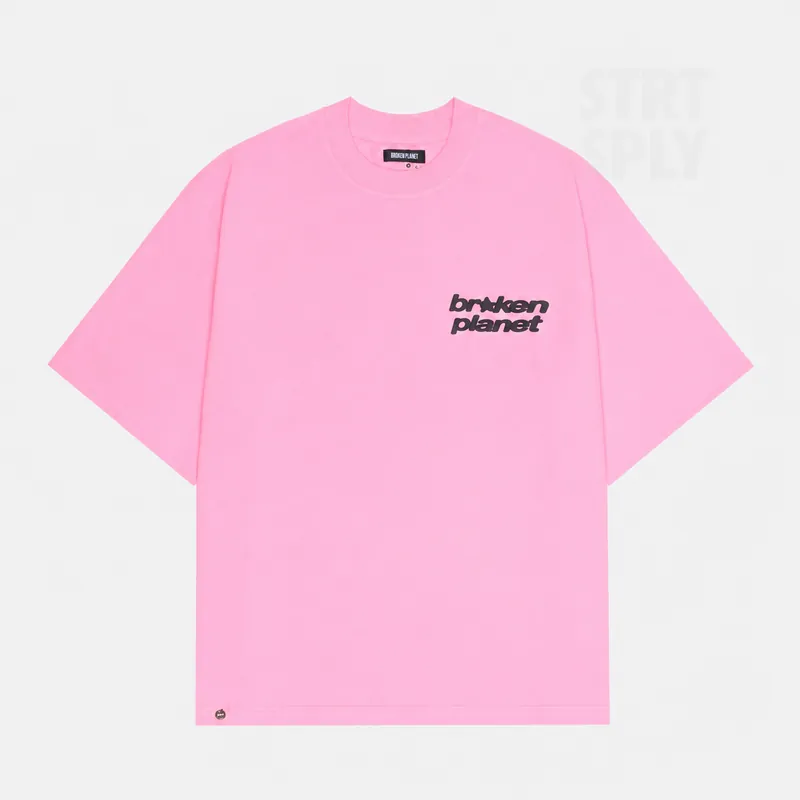 Broken Planet Star Logo T-Shirt - Bubble Gum Pink