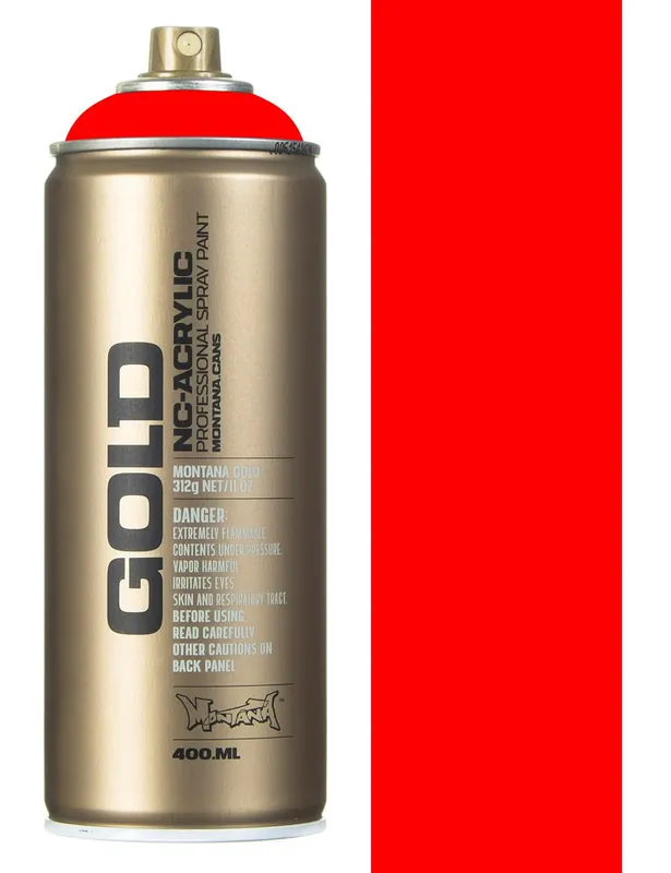 Spray Paint 400ml - Flourescent Fire Red F3000