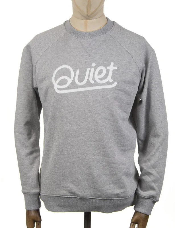 Script Chainstitch Sweatshirt - Heather Grey