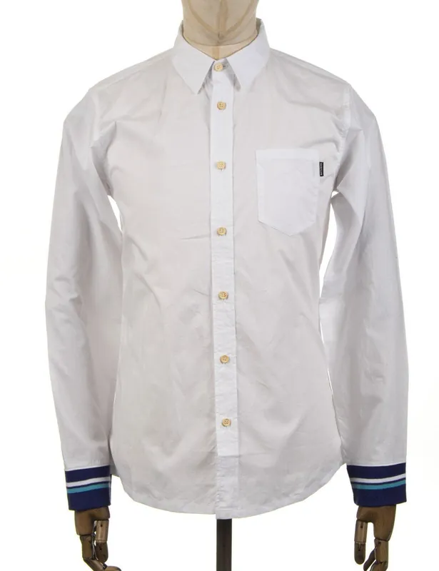 L/S Rib Cuff Shirt - White