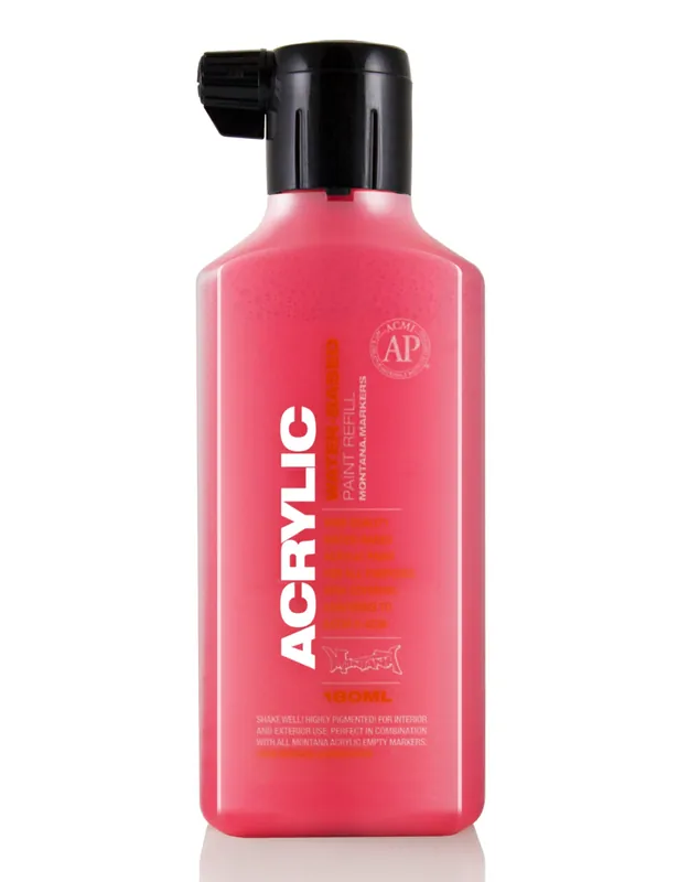 Acrylic Paint Refill 180ml - Fluorescent Fire Red F3000