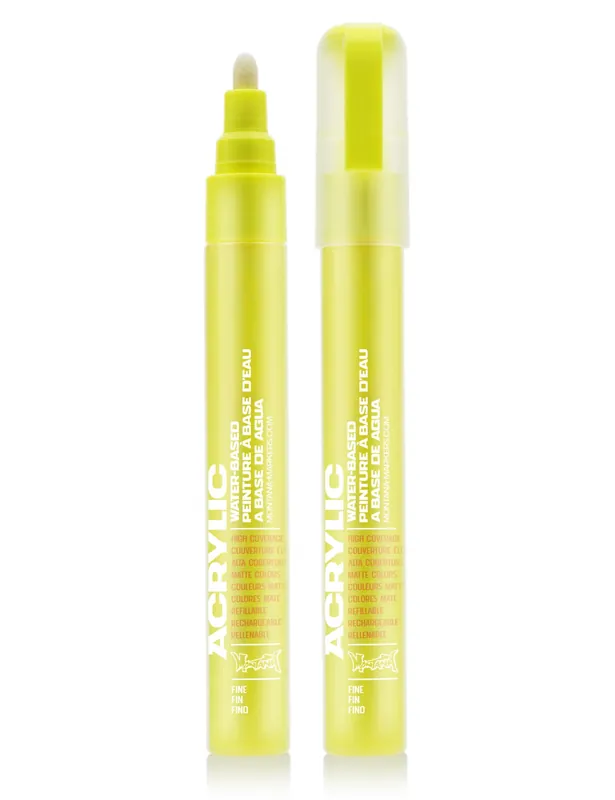 Acrylic Paint Marker 2mm - Fluorescent Flash Yellow F1000