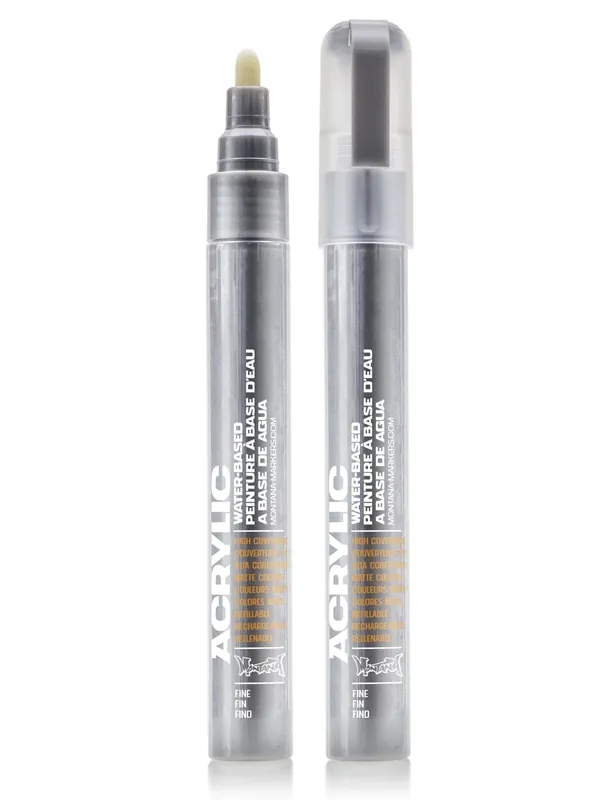 Acrylic Paint Marker 2mm - Silver Matt M1100