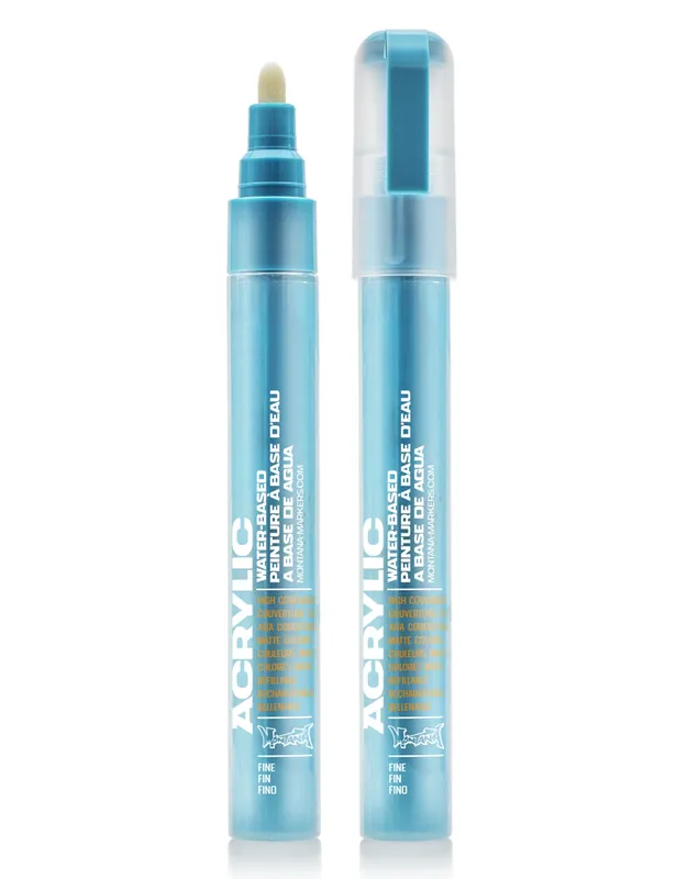 Acrylic Paint Marker 2mm - 100% Cyan P2000