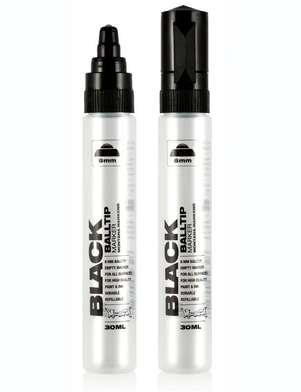 Empty Marker Pen 6mm Balltip - Montana Black