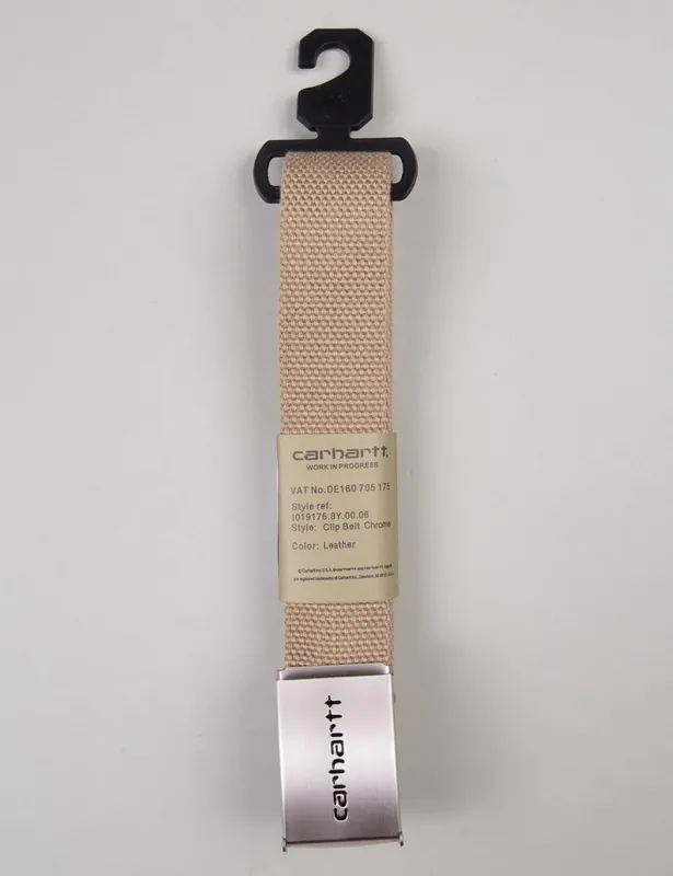 Clip Belt Chrome - Leather