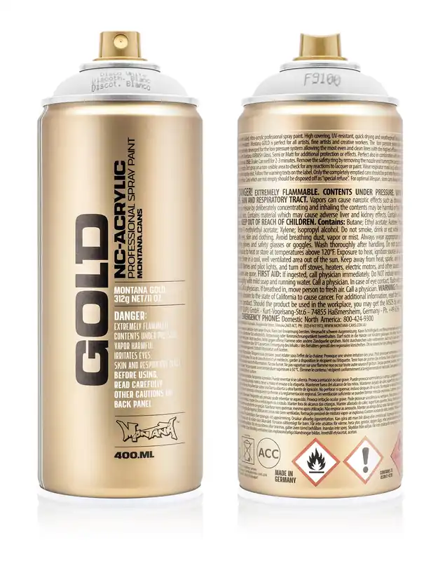 Spray Paint 400ml - Flourescent Disco White F9100