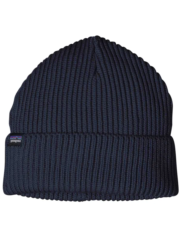 Fisherman's Rolled Beanie Hat - Navy Blue