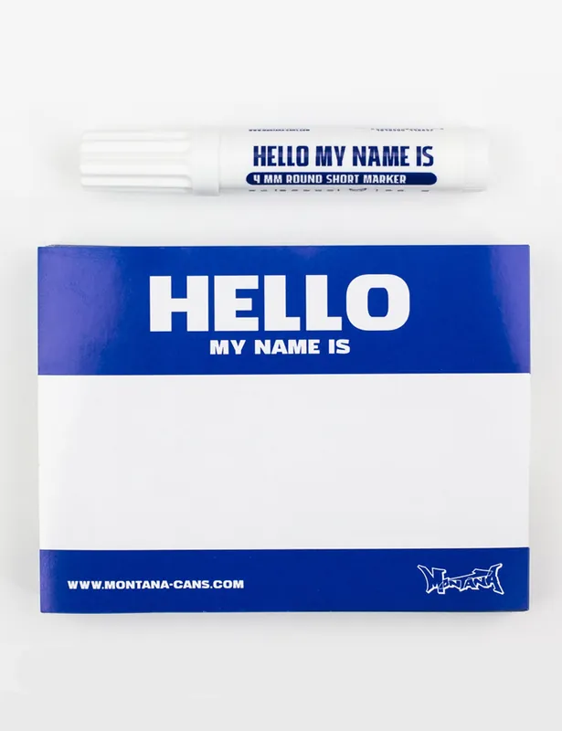 Hello my name is Sticker Pack - Blue
