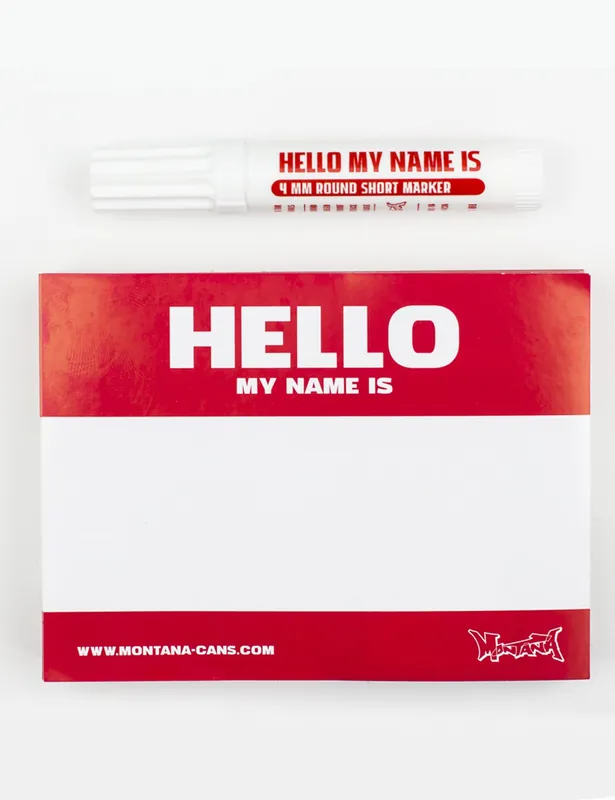 Hello my name is Sticker Pack - Red