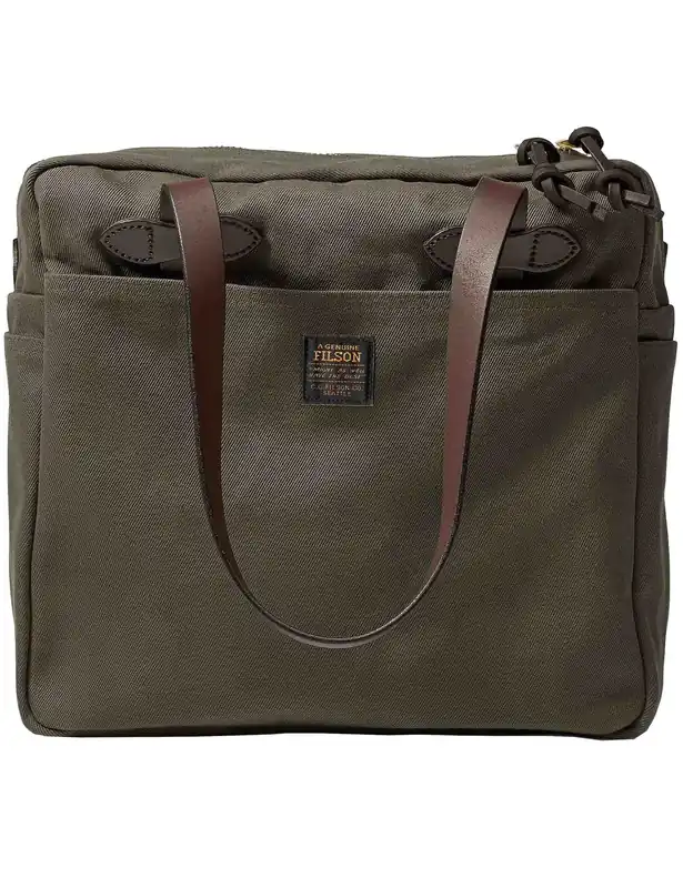 Tote Bag w/Zipper - Otter Green