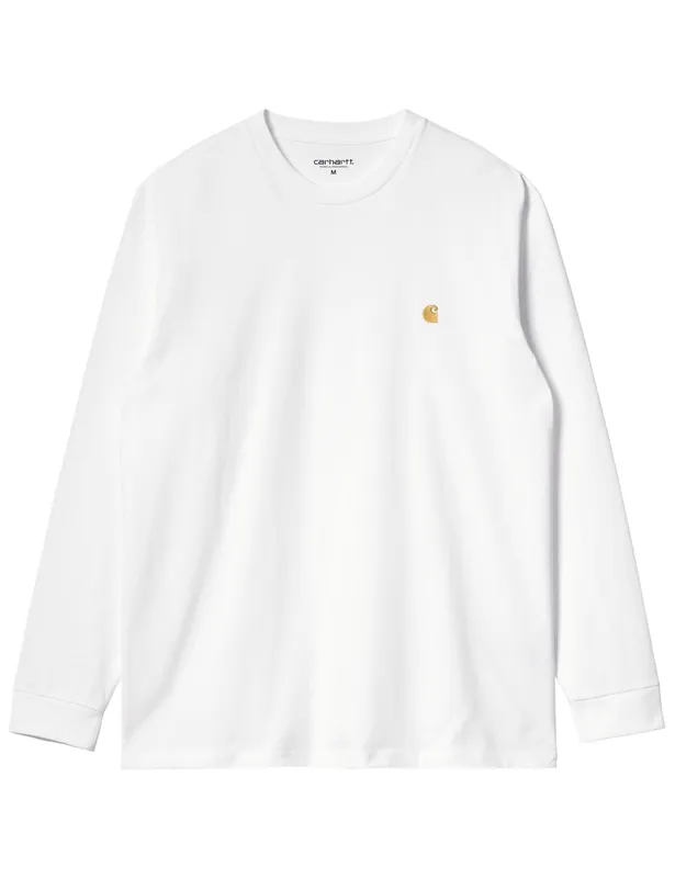 Chase Long Sleeve T-Shirt - White/Gold