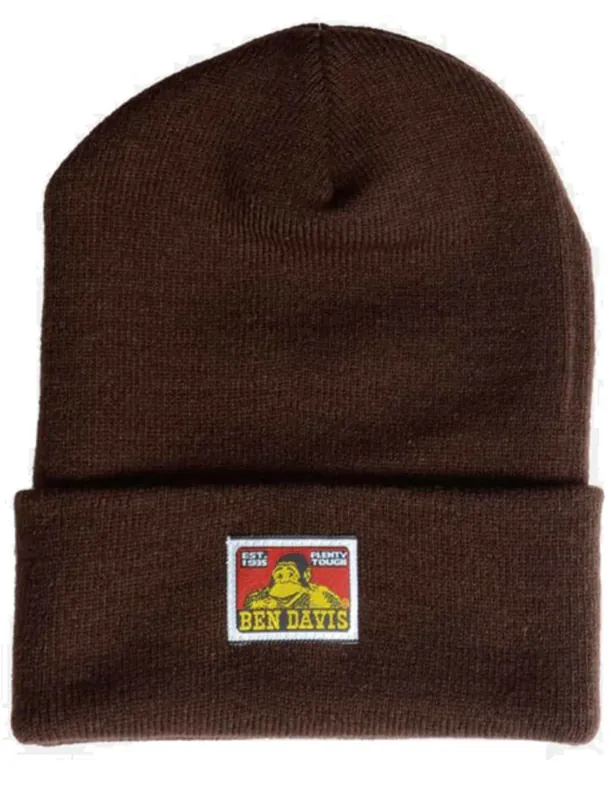 Classic Logo Beanie Hat - Brown