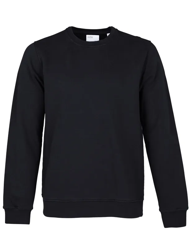 Organic Crew Sweat - Deep Black