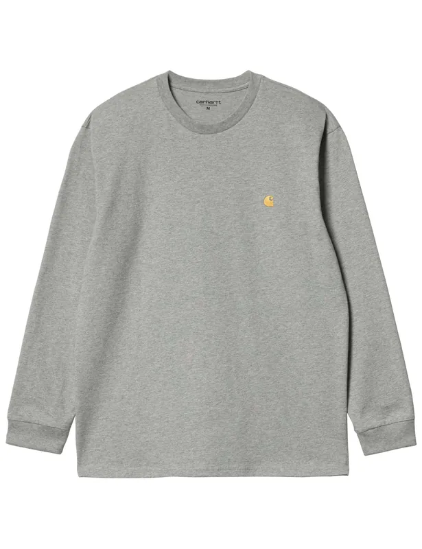 Chase Long Sleeve T-Shirt - Grey Heather/Gold