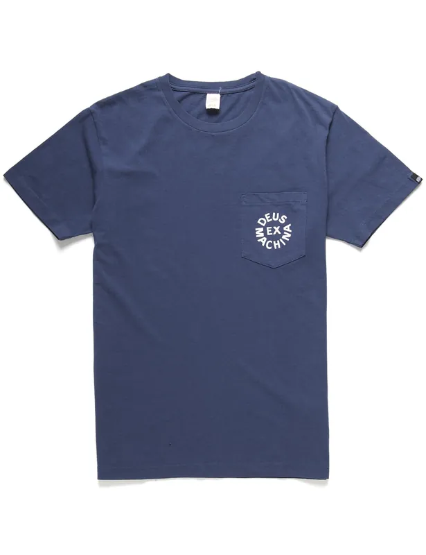 Circle Logo Pocket T-Shirt - Navy