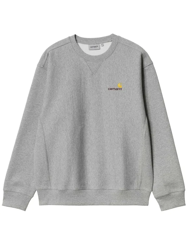 American Script Crew Sweatshirt - Grey Heather