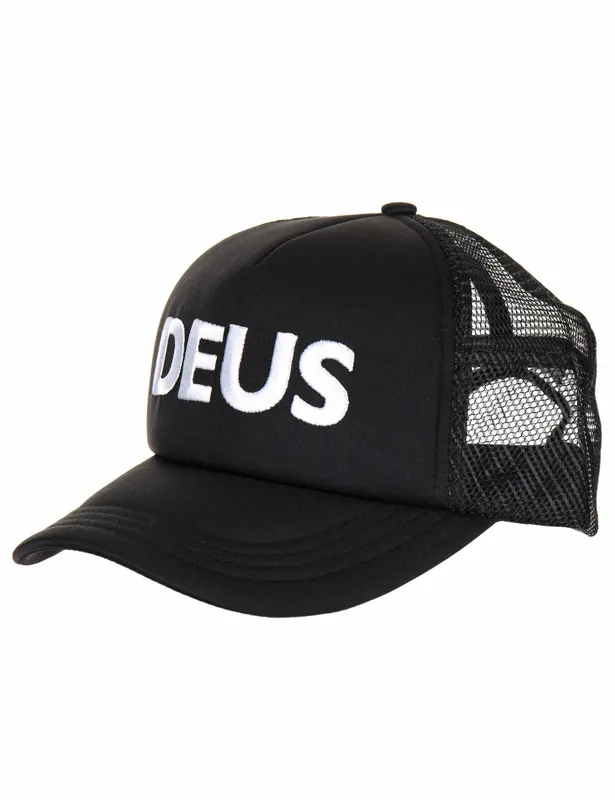 Caps Trucker Mesh Hat - Black
