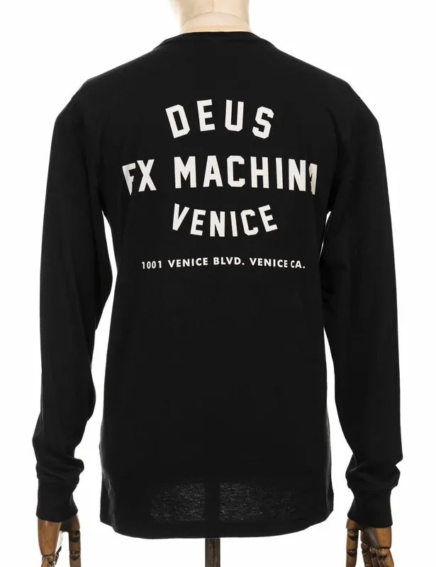Venice Address Long Sleeve T-Shirt - Black