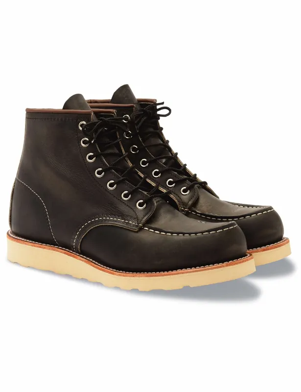 8890 Heritage 6" Moc Toe Boot - Charcoal Rough & Tough Leather