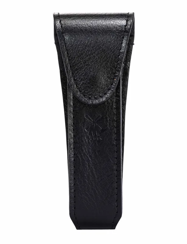 RT6 Leather Safety Razor Travel Pouch - Black