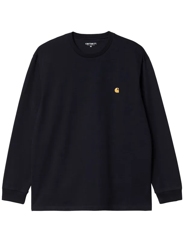 Chase Long Sleeve T-Shirt - Navy/Gold