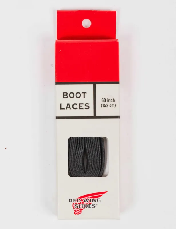 93007 Flat Waxed Laces 60" - Black