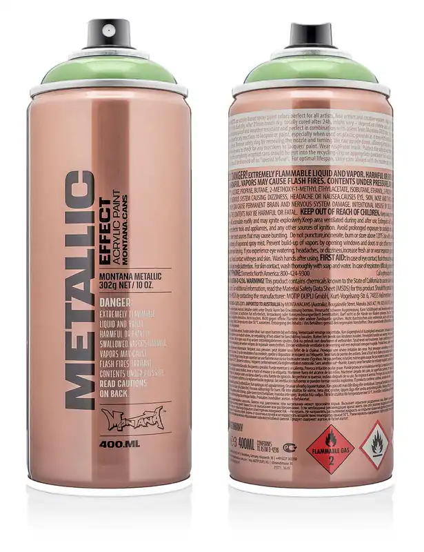 Metallic Effect Spray Paint 400ml - Avocado Green EMC6040