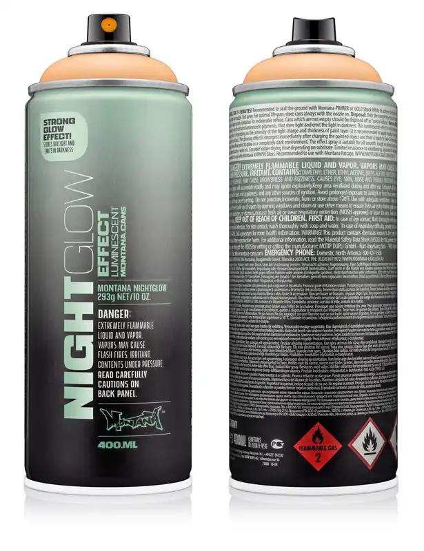 Glow in the Dark Spray Paint 400ml - Orange NG2000