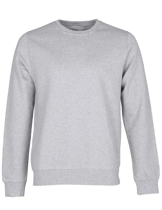 Organic Crew Sweat - Grey Heather