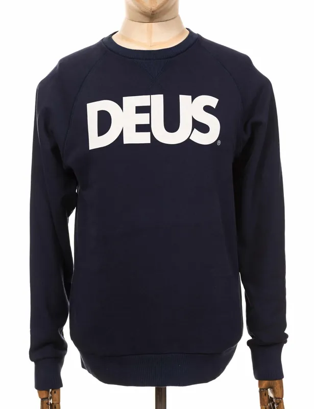All Caps Crew Sweat - Navy