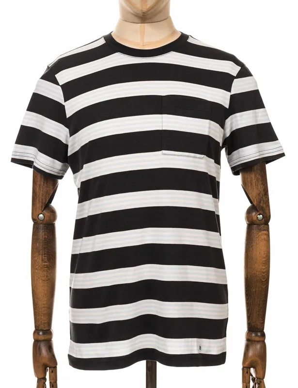 Binder Stripe T-Shirt - Black Fade