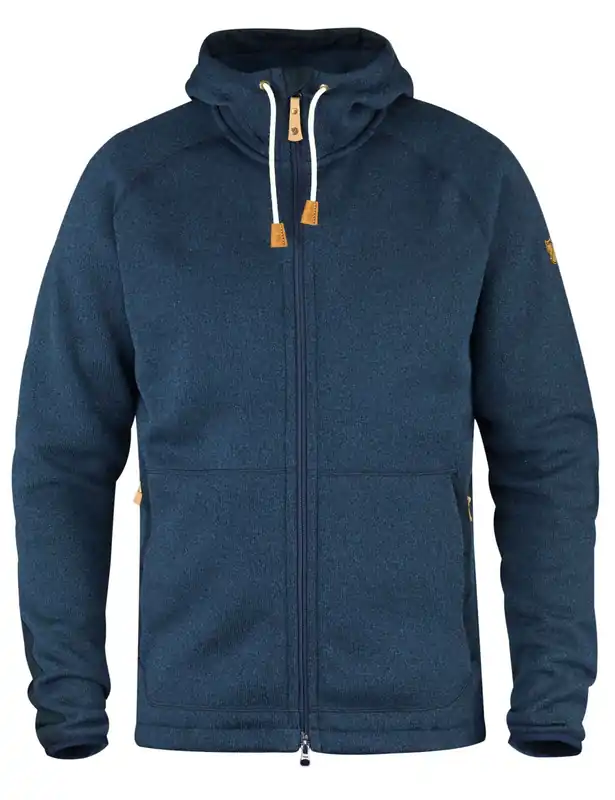 Ovik Fleece Zip Hooded Jacket - Navy