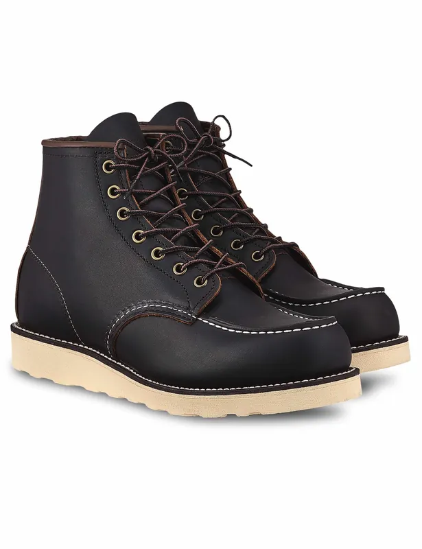 8849 Heritage 6" Moc Toe Boot - Black Prairie Leather