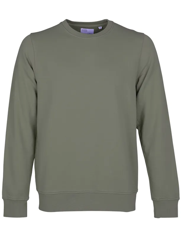 Organic Crew Sweat - Dusty Olive