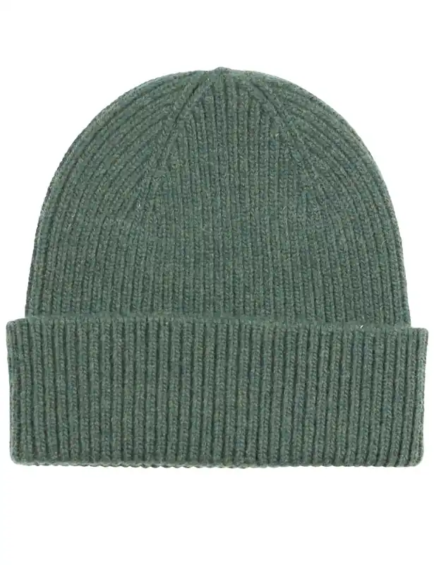 Merino Wool Beanie Hat - Emerald Green