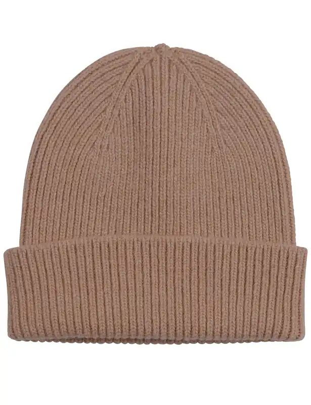Merino Wool Beanie Hat - Sahara Camel