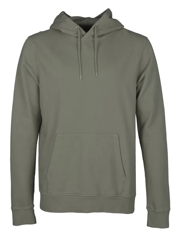 Organic Hooded Sweat - Dusty Olive