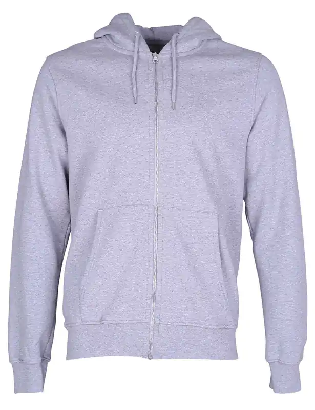 Organic Hooded Jacket - Grey Heather